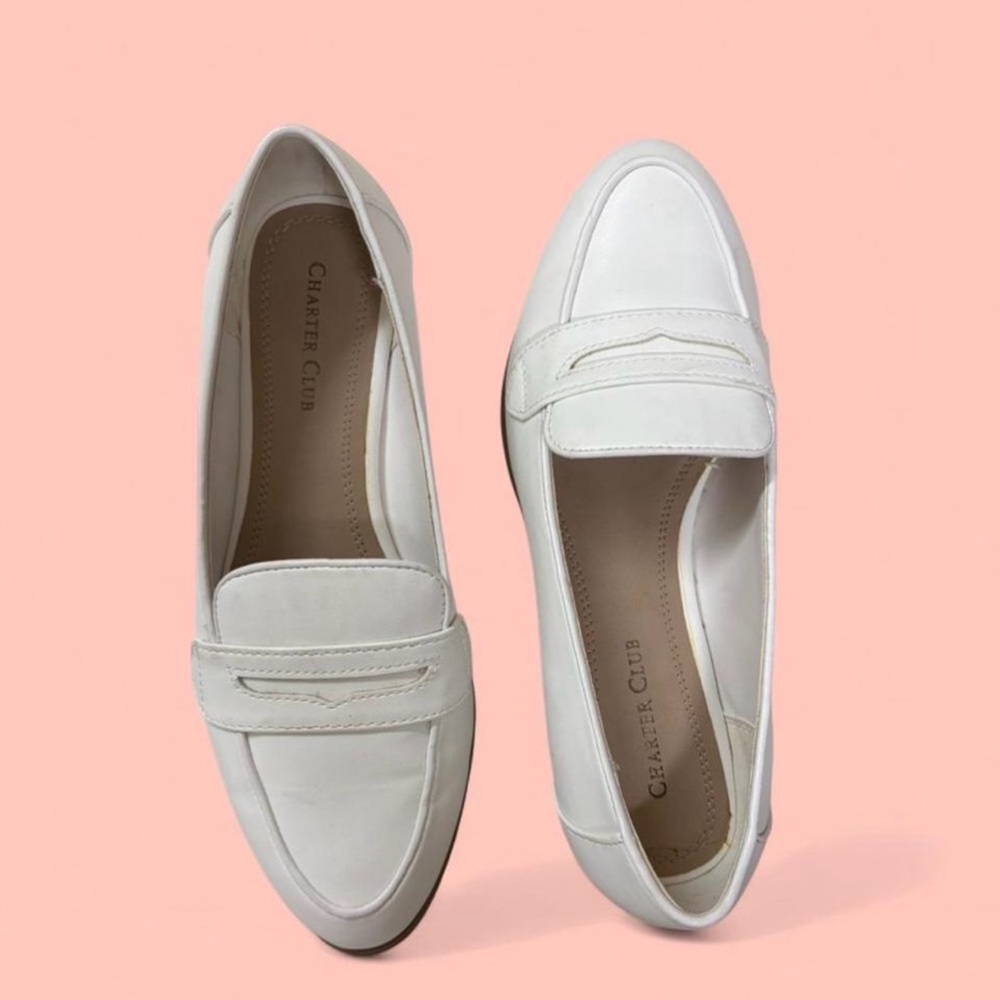 Charter Club Women's Cream Loafers